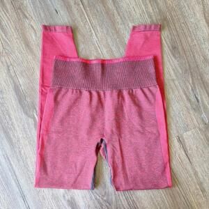 Pink Victorias Secret Red Seamless Leggings Size Small